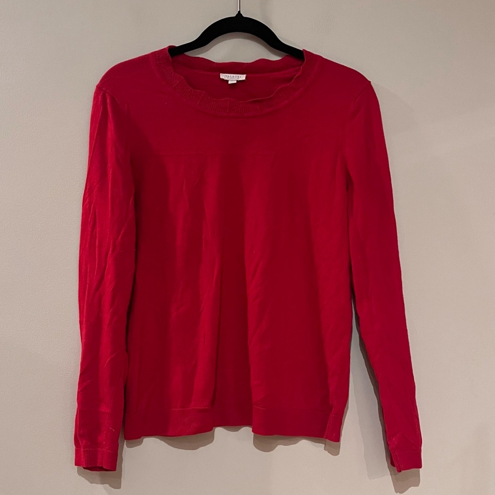 Talbots Red Long Sleeve Sweater Top